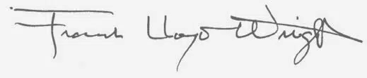 Frank Lloyd Wright Signature